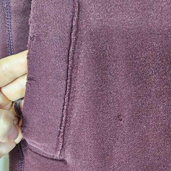 Y2K Abercrombie & Fitch Spellout Sweatpants Men's Small Burgundy Casual Lounge - Picture 5 of 11